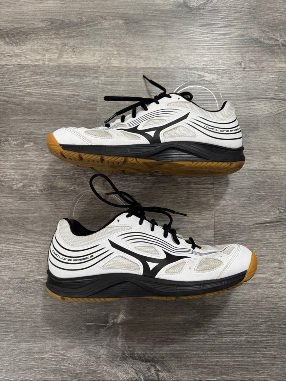 Mizuno Cyclone Speed 3 White / Black Women's Volleyball Court Shoes Size 11